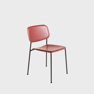 HAY Soft Edge 45 stoel Fall red – zwart stalen onderstel