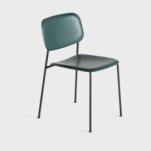HAY Soft Edge 45 stoel Hunter – zwart stalen onderstel