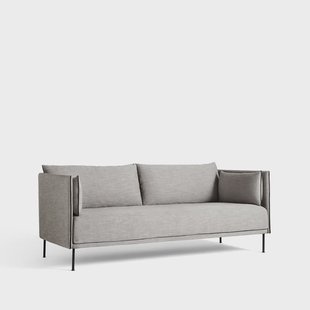HAY Silhouette 2-zits bank Ruskin 33 – zwarte metalen poten
