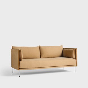 HAY Silhouette 2-zits bank Linara 142 cognac – chromen poten