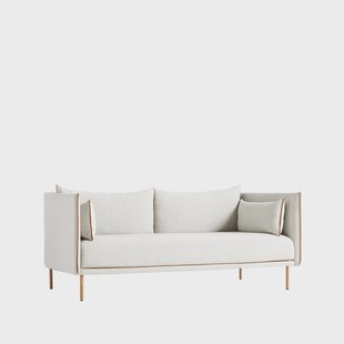 HAY Silhouette 2-zits bank Coda 100 offwhite – geoliede eiken poten