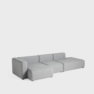 HAY Mags modulaire bank Stof Hallingdal 130 grijs – links
