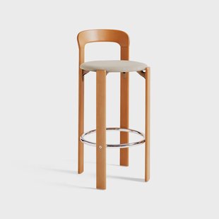 HAY Rey gestoffeerde barkruk 75 cm Stof Steelcut Trio 213 golden
