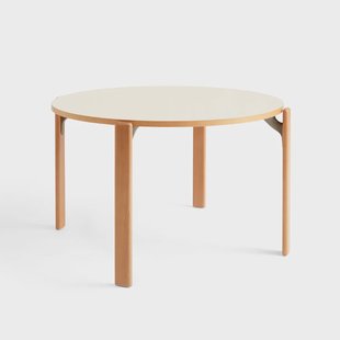 HAY Rey eettafel Ø128 cm Golden – ivory white