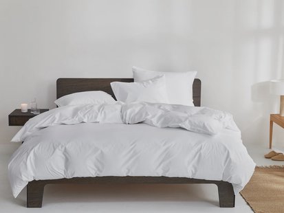 Yumeko Dekbedovertrek percal katoen pure white - zonder slopen 100% biologisch en fairtrade katoen, percal geweven