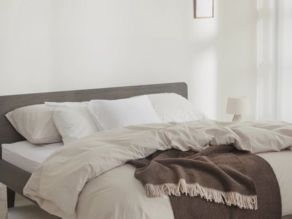 Yumeko Dekbedovertrek percal katoen white sand - zonder slopen 100% biologisch en fairtrade katoen, percal geweven