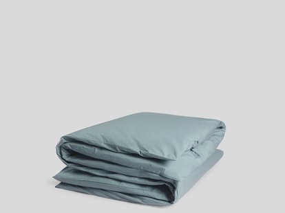 Yumeko Dekbedovertrek percal katoen petrol blue - zonder slopen 100% biologisch en fairtrade katoen, percal geweven