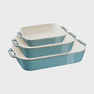 STAUB Staub ovenschaal 3-delig Antiek turquoise
