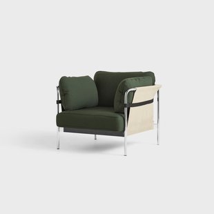 HAY Can fauteuil chroom onderstel Steelcut 0975 – natural canvas