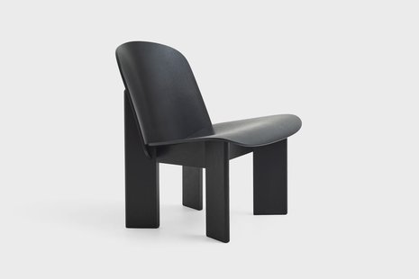 HAY Chisel loungestoel Zwart gelakt eiken