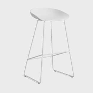 HAY About a Stool 38 High barkruk 2.0 Wit – wit stalen onderstel