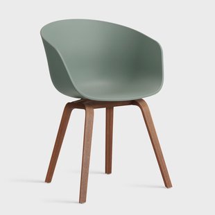 HAY About a Chair 22 2.0 stoel Fall green – gelakt walnoot onderstel