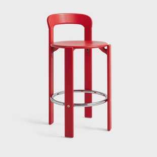 HAY Rey Low barkruk gelakt 65 cm Scarlet red