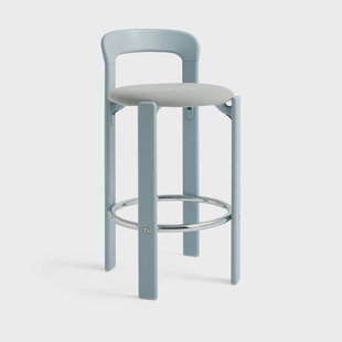 HAY Rey Low gestoffeerde barkruk Steelcut Trio 113 slate blue