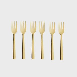 Aida Raw dessertvork 6-pack Goud
