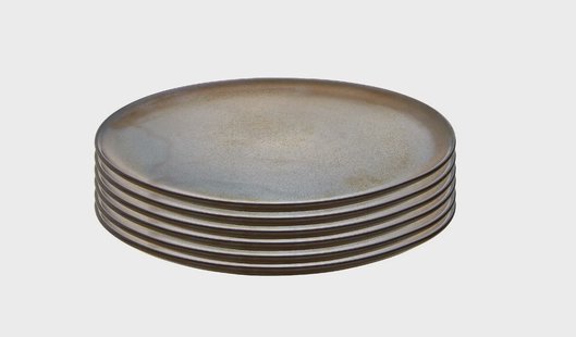 Aida Raw ontbijtbord Ø23 cm 6-pack Bruin