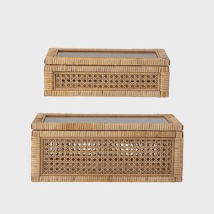 Bloomingville Box opbergdoos 2-pack Natuur