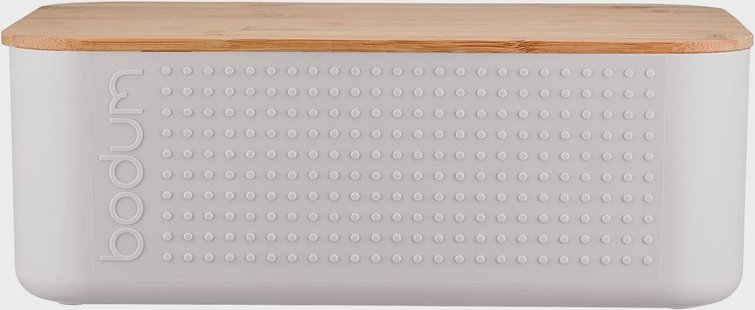 Bodum Bistro broodtrommel met bamboedeksel Wit