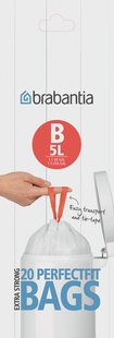 Brabantia Afvalzakken B, 5 liter 20 zakken/rol 5 l