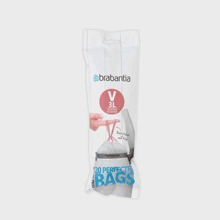 Brabantia PerfectFit afvalzak V (20 zakken per rol) 3 l