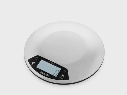 Brabantia Profile keukenweegschaal met timer Zilverkleurig