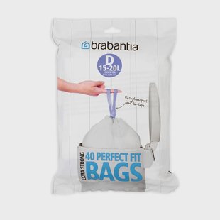 Brabantia PerfectFit afvalzakken D (40 zakken per verpakking) 15-20 l