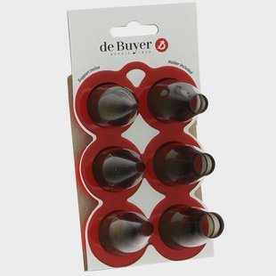 De Buyer Plain spuitmondset 6-pack