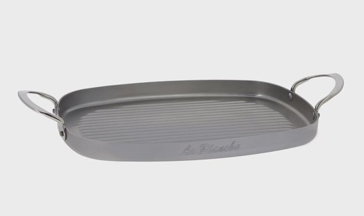 De Buyer Mineral B grillplaat 2 handgrepen 38x26 cm