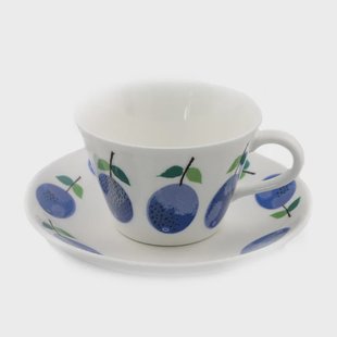 Gustavsbergs Porslinsfabrik Prunus koffiekop met schotel 15 cl