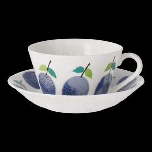 Gustavsbergs Porslinsfabrik Prunus theekop met schotel Ø15,3 cm 25 cl