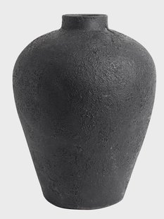MUUBS Luna bloempot 40 cm Zwart-terracotta