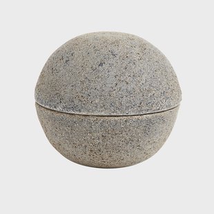 MUUBS Stain bonbonnière doos Ø15 cm Grijs-bruin