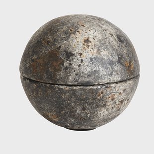 MUUBS Stain bonbonnière doos Ø15 cm Roest-grijs