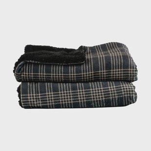 Sagaform Rut fleeceplaid 130x170 cm Zwart