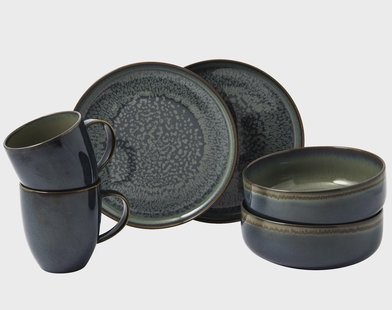 Villeroy & Boch Crafted Breeze ontbijtset 6-delig Grey-blue