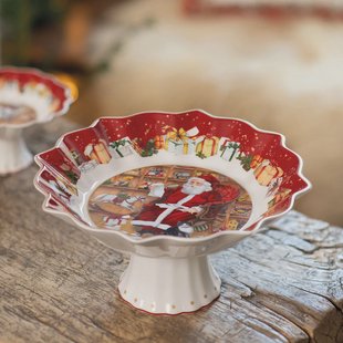 Villeroy & Boch Toy’s Fantasy schaal op voet 24 cm Wit-rood