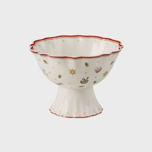 Villeroy & Boch Toy’s Delight schaal op voet 33 cl Wit-rood