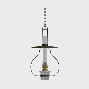 Karlskrona Lampfabrik Lyckeby olielamp 61 cm Zwart