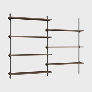 MOEBE Moebe wall shelving ws.115.2 Smoked oak-black