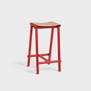 HAY Taburete 8 low barkruk 65 cm Signaalrood