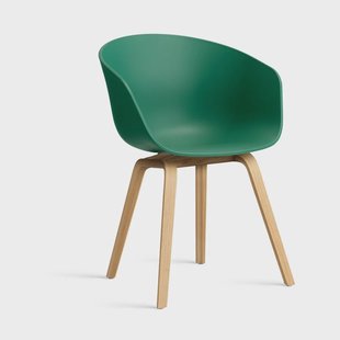 HAY About a Chair 22 stoel Teal green-gelakt eiken statief
