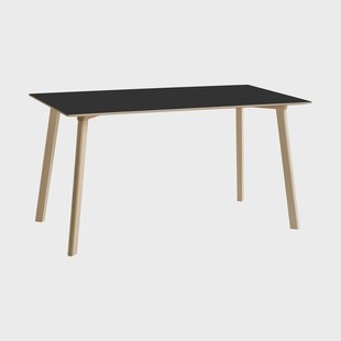 HAY CPH210 Deux 2.0 tafel 75x140 cm Black laminate-onbehandeld beuken