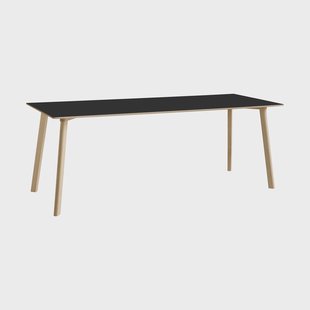 HAY CPH210 Deux 2.0 tafel 75x200 cm Black laminate-onbehandeld beuken