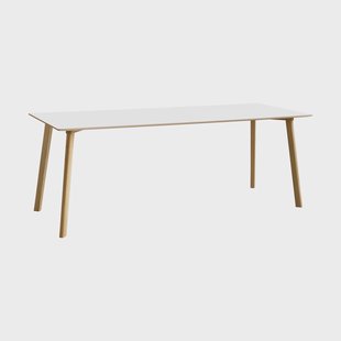 HAY CPH210 Deux 2.0 tafel 75x200 cm Pearl white-gelakt eiken