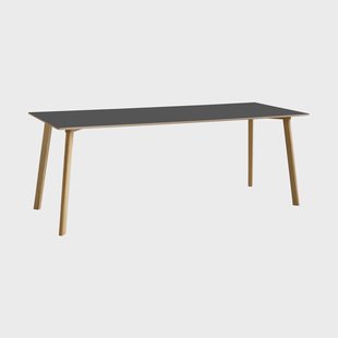 HAY CPH210 Deux 2.0 tafel 75x200 cm Stone grey-gelakt eiken