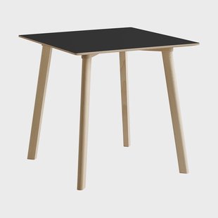 HAY CPH210 Deux 2.0 tafel 75x75 cm Black laminate-onbehandeld beuken