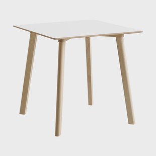 HAY CPH210 Deux 2.0 tafel 75x75 cm Pearl white-onbehandeld beuken