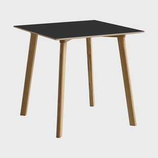 HAY CPH210 Deux 2.0 tafel 75x75 cm Black laminate-gelakt eiken