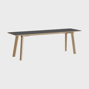 HAY CPH215 Deux 2.0 bank 140 cm Stone grey-onbehandeld beuken