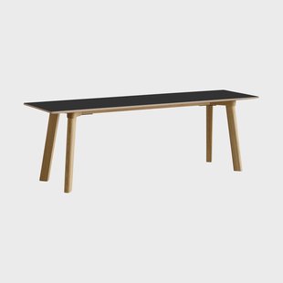 HAY CPH215 Deux 2.0 bank 140 cm Black laminate-gelakt eiken